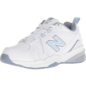 New Balance White and Blue Sneakers
